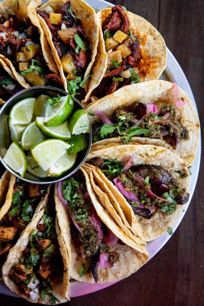 Food at drink at Rreal Tacos, which just opened in Tampa