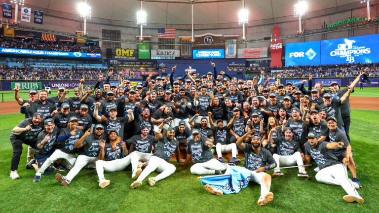 The Tampa Bay Rays celebrating