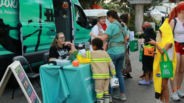 Kids at USF Halloween fest